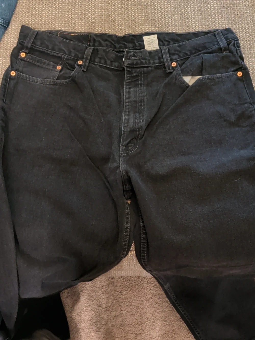 Levi's Men's Straight Jeans in Black Denim